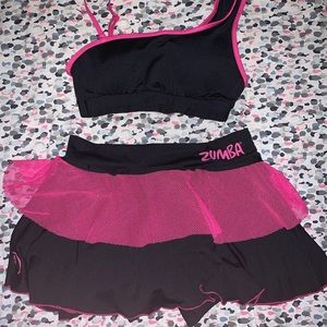 Zumba sports bra and skirt.  Read description!
